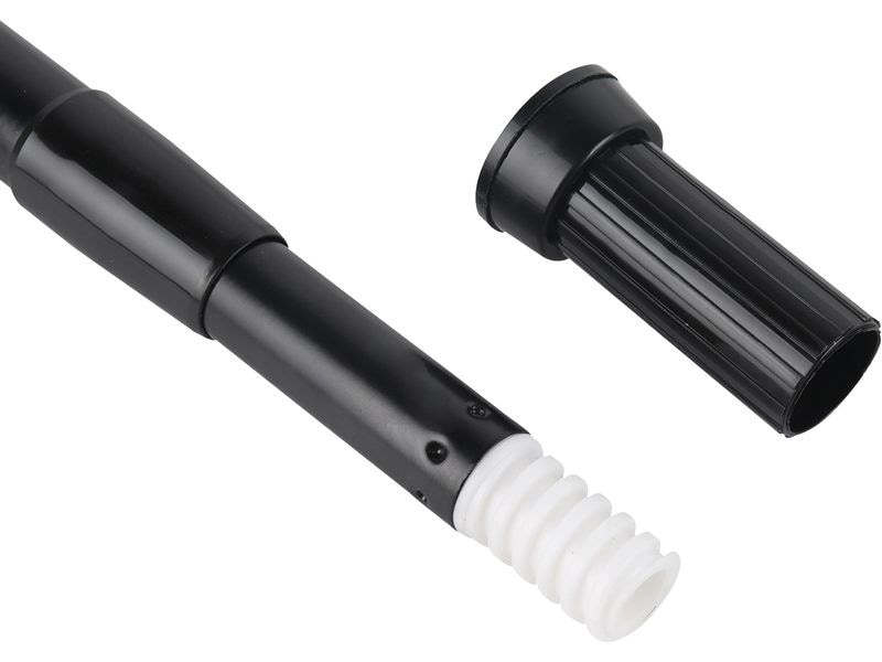 MSV Duschvorhangstange 70 - 120 cm, Schwarz Verstellbare Duschstange aus Edelstahl