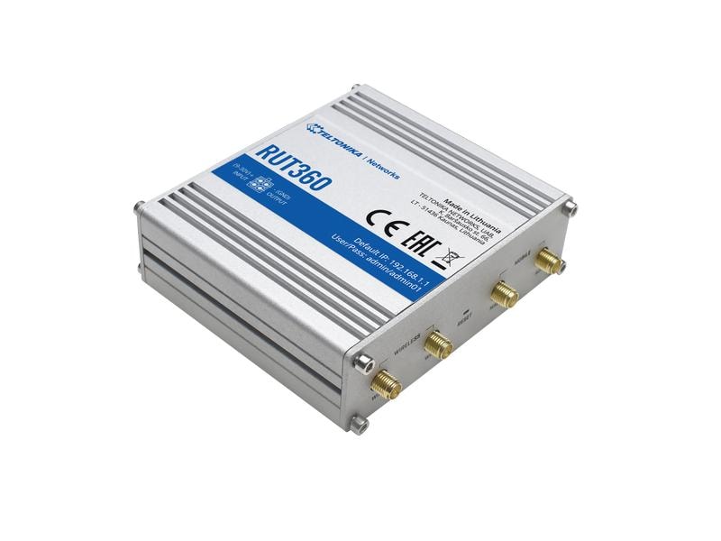 Teltonika LTE-Industrierouter RUT360 Cat.6 LTE/3G/2G LTE CAT6 Industrie-Mobilfunk-Router