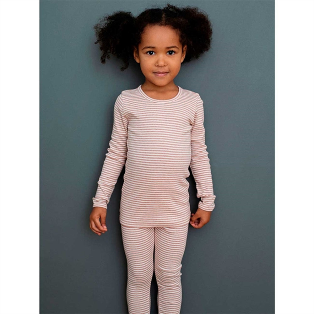 Lake/Offwhite Stripe Leggings - Serendipity