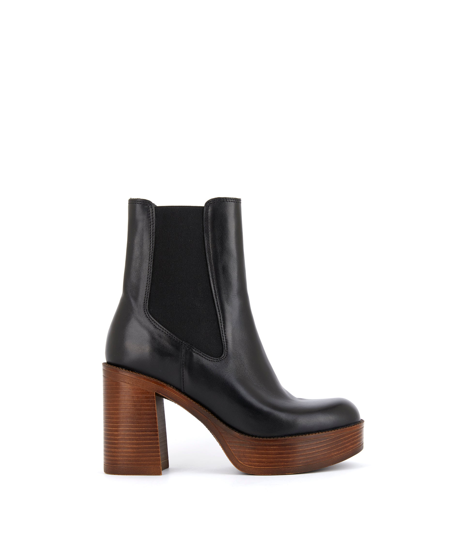 Boots noires plateforme Alica