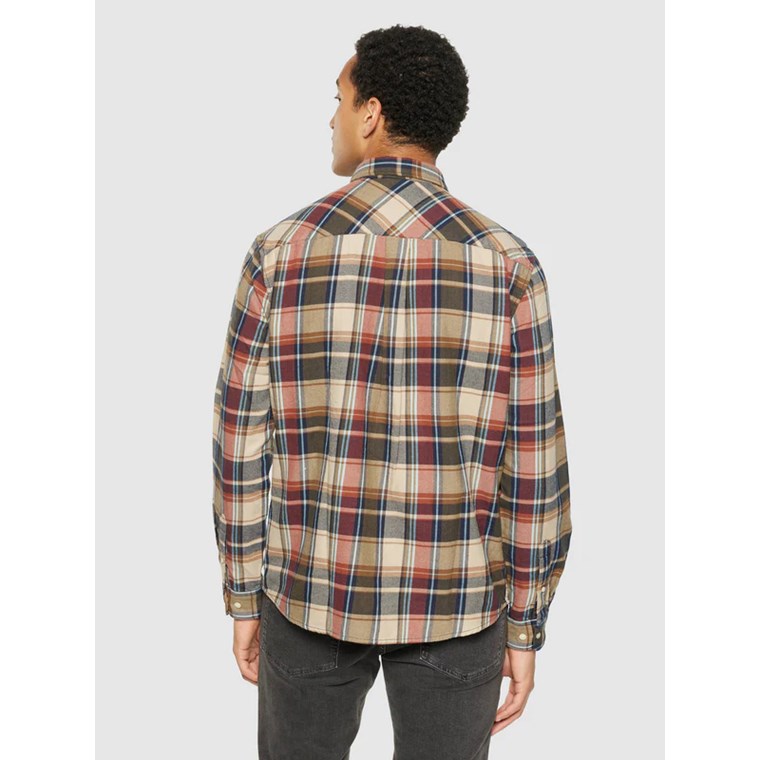 KnowledgeCotton Apparel Regular Light Flannel Checkered Shirt Multi Check