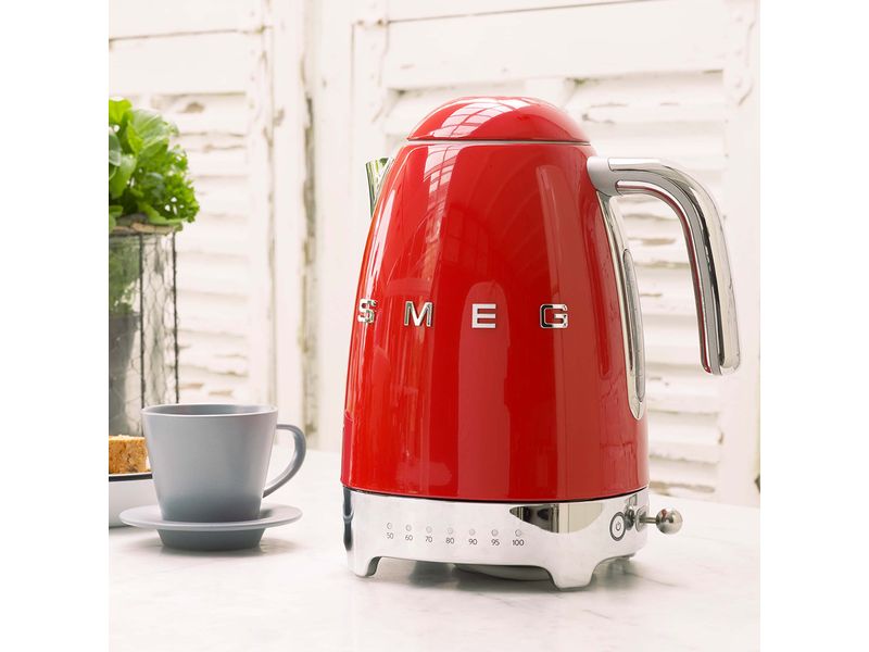 SMEG Wasserkocher 50's Style KLF04RDEU 1.7 l, Rot Wasserkocher im Stil der 50er Jahre