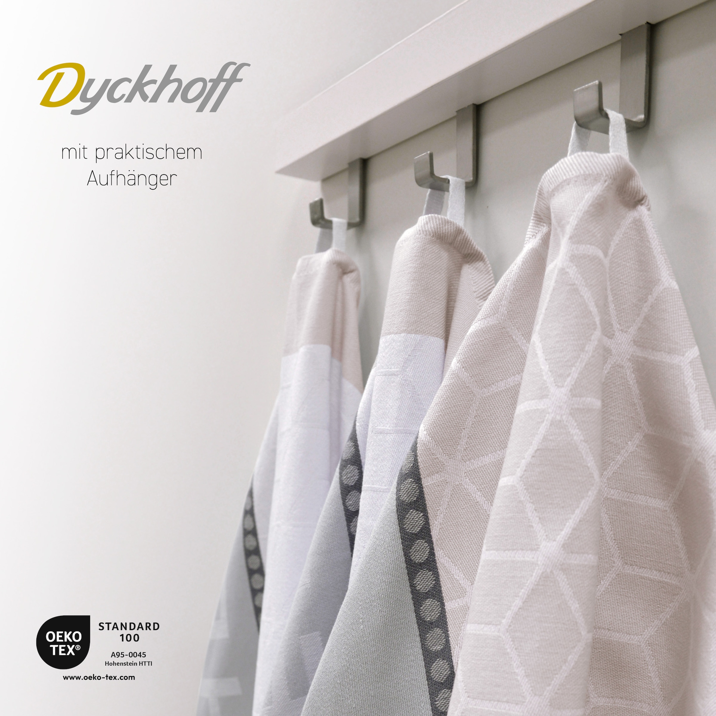 Dyckhoff Geschirrtuch »HOME / KITCHEN, Masse je Tuch ca. 50x70 cm« mit zwei verschiedenen Motiven