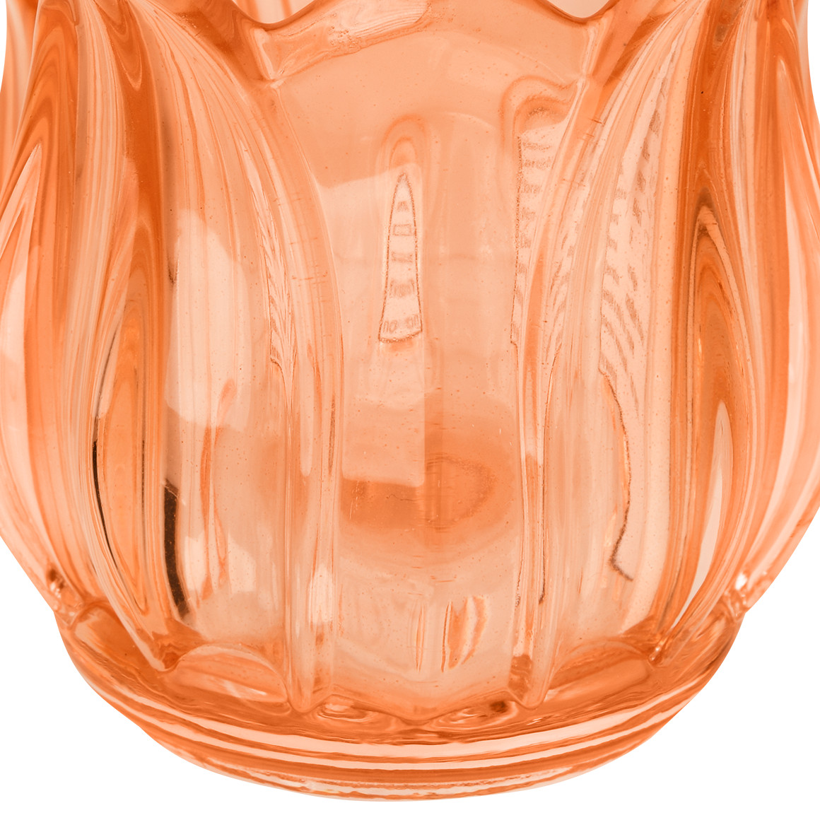 Teelichthalter in Tulpen-Form orange