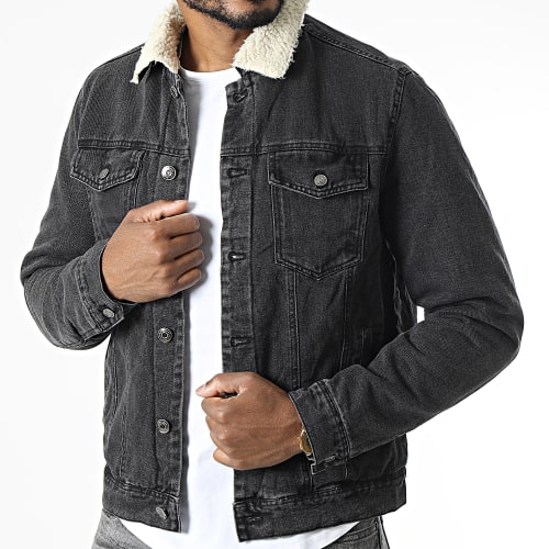 Veste Jean Col Mouton R206 Noir