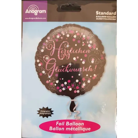 amscan Folienballon Herzlichen Glückwunsch