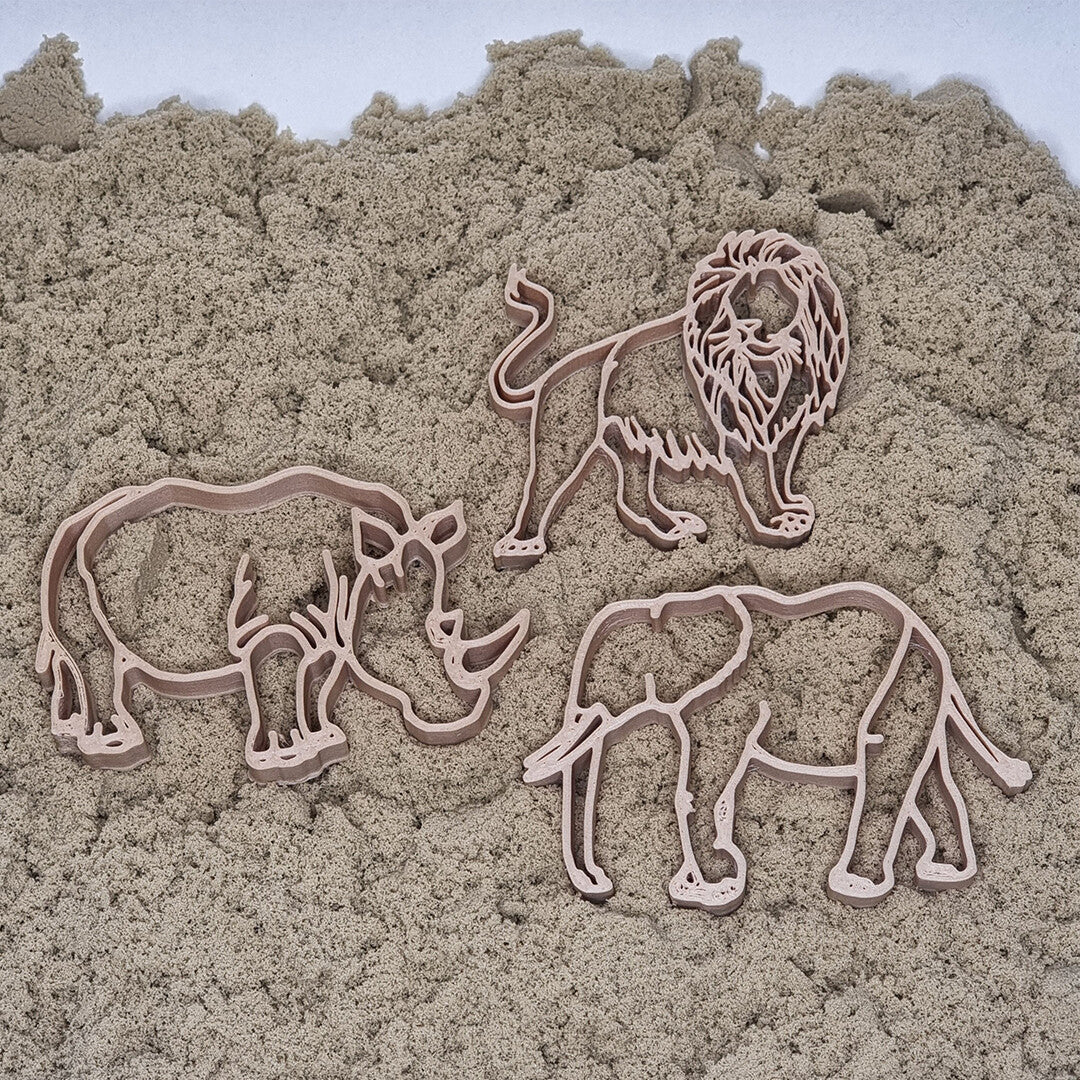 Grennn uitsteekvormen safaridieren - 3st
