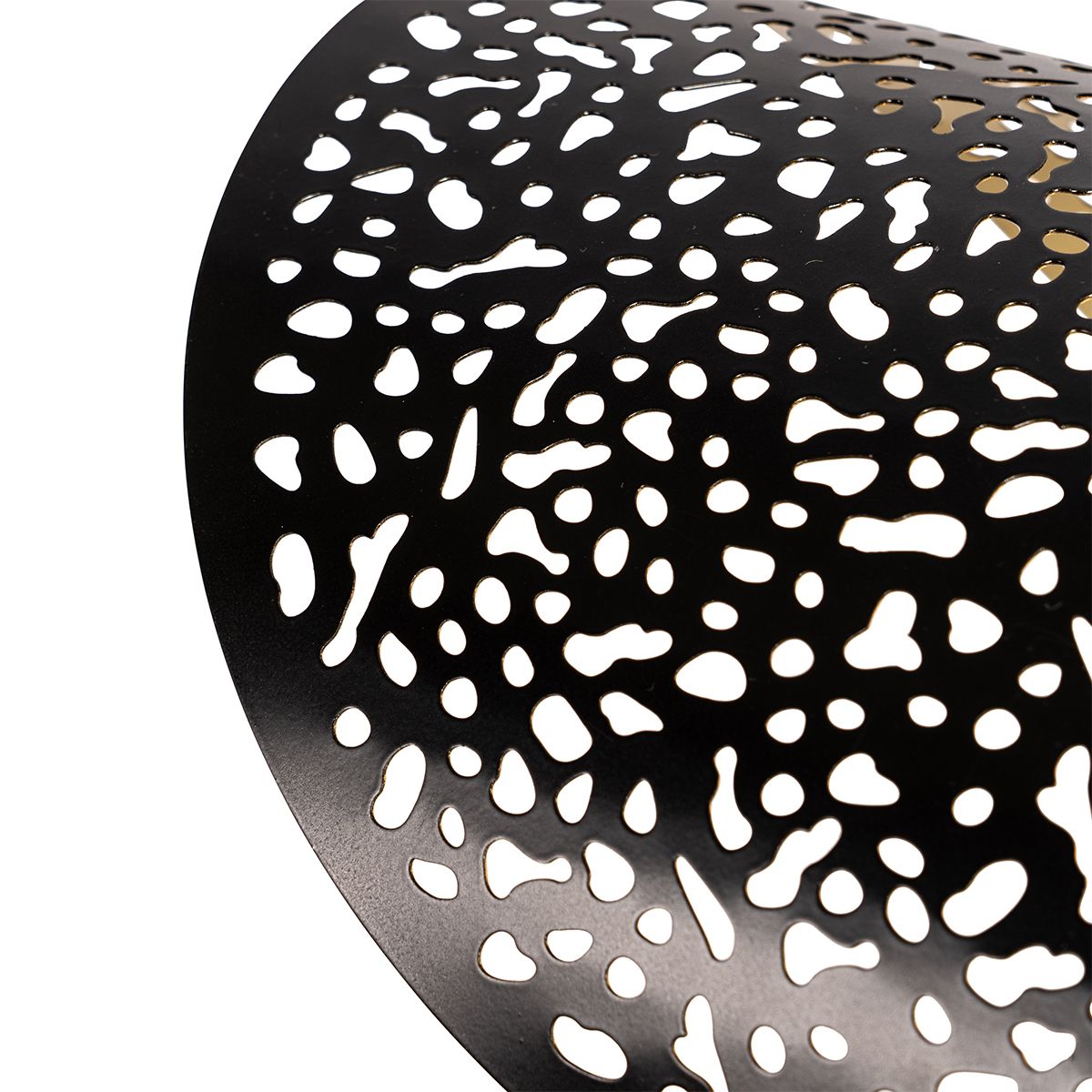 Oosterse hanglamp zwart met goud 35 cm - Japke