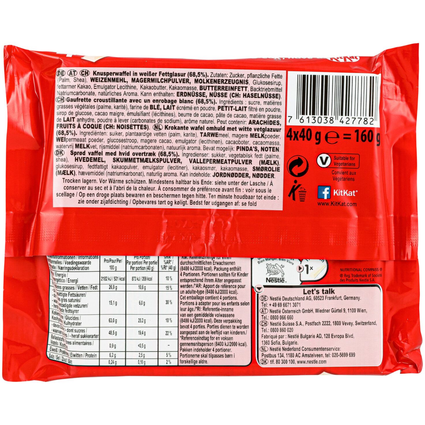 KitKat Chunky Weiss 4x40g