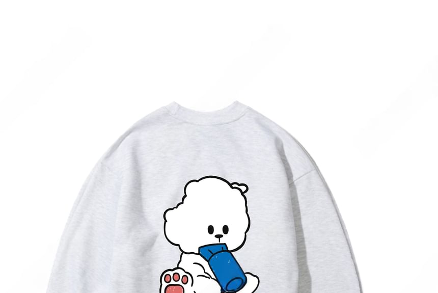 SeoulPop - Losse sweatshirt met puppyprint