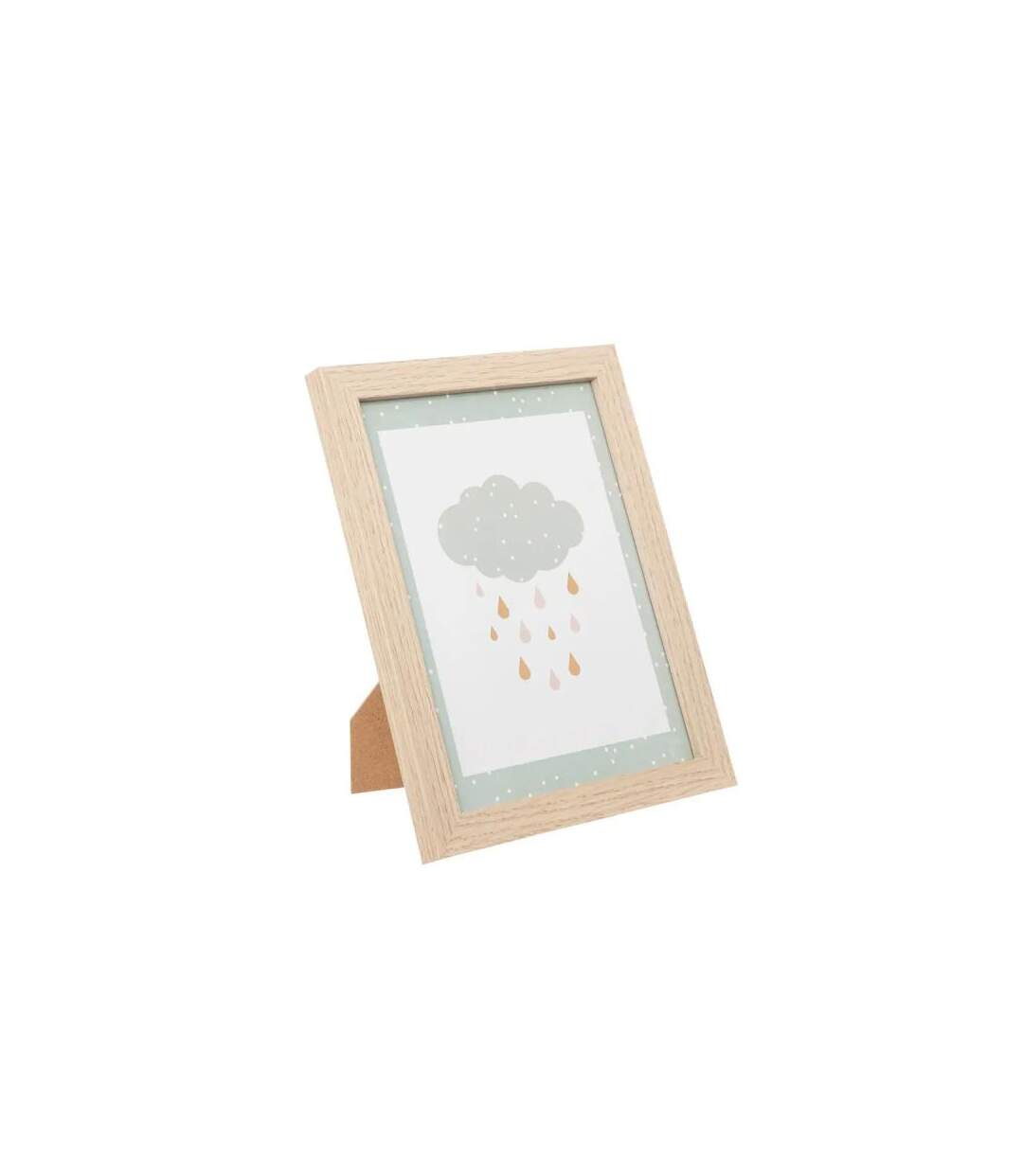 Lot de 3 Cadres Photos Bébé 40cm Beige & Blanc