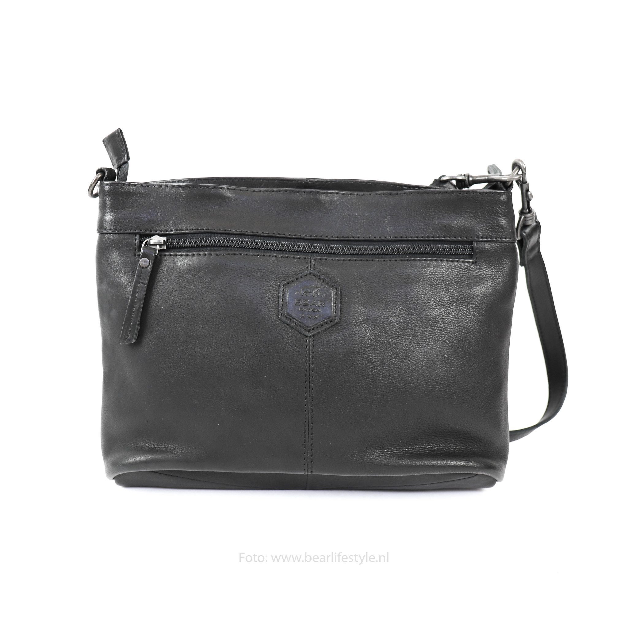 Bear Design Callisto Pelle Hand/ Schoudertas Angelica Zwart CP1536