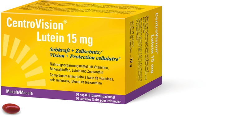 CENTROVISION Lutein Kaps 15 mg Blist 90 Stk