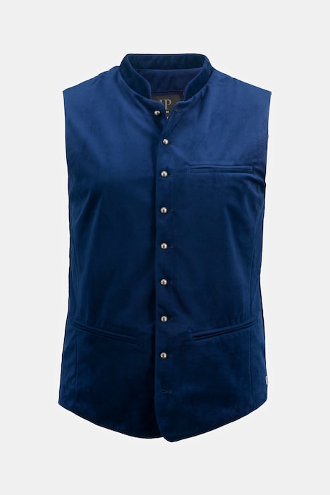 Weste, Tracht, Samt, Stehkragen, Strickrücken, bis Gr. 70