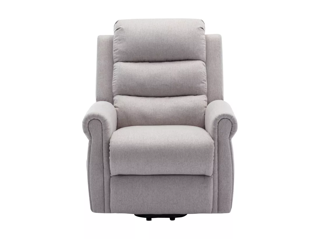 Fauteuil massant en tissu avec releveur électrique - Beige - LOVARI