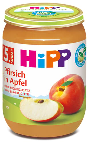 HiPP Bio Pfirsich in Apfel ab 5. Monat