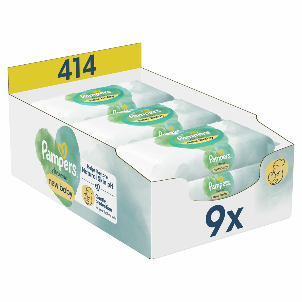 Pampers Billendoekjes Harmonie New Baby9x46 = 414 stuks