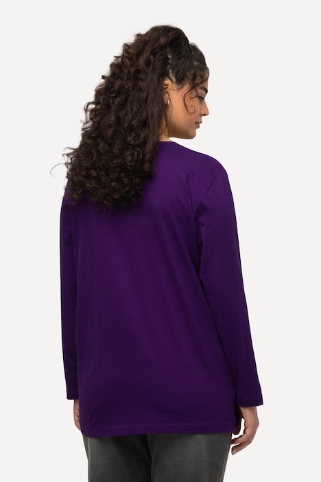 Shirt, V-Ausschnitt, Relaxed, Langarm