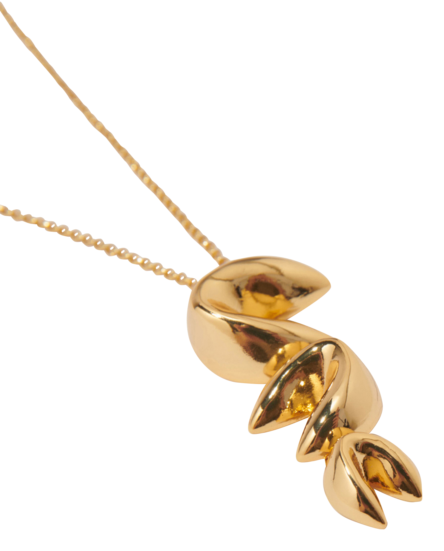 Collier long en laiton doré | Doré
