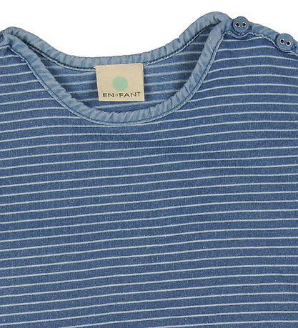 En Fant T-Shirt - Blaumeliert m. Streifen