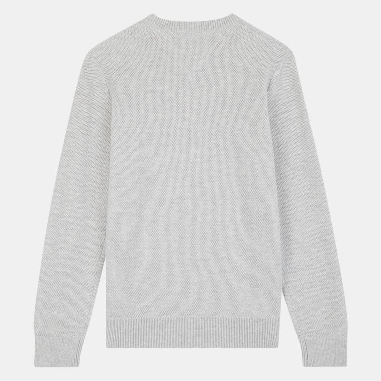 Tommy Hilfiger Pull en Maille de coton à  logo devant gris