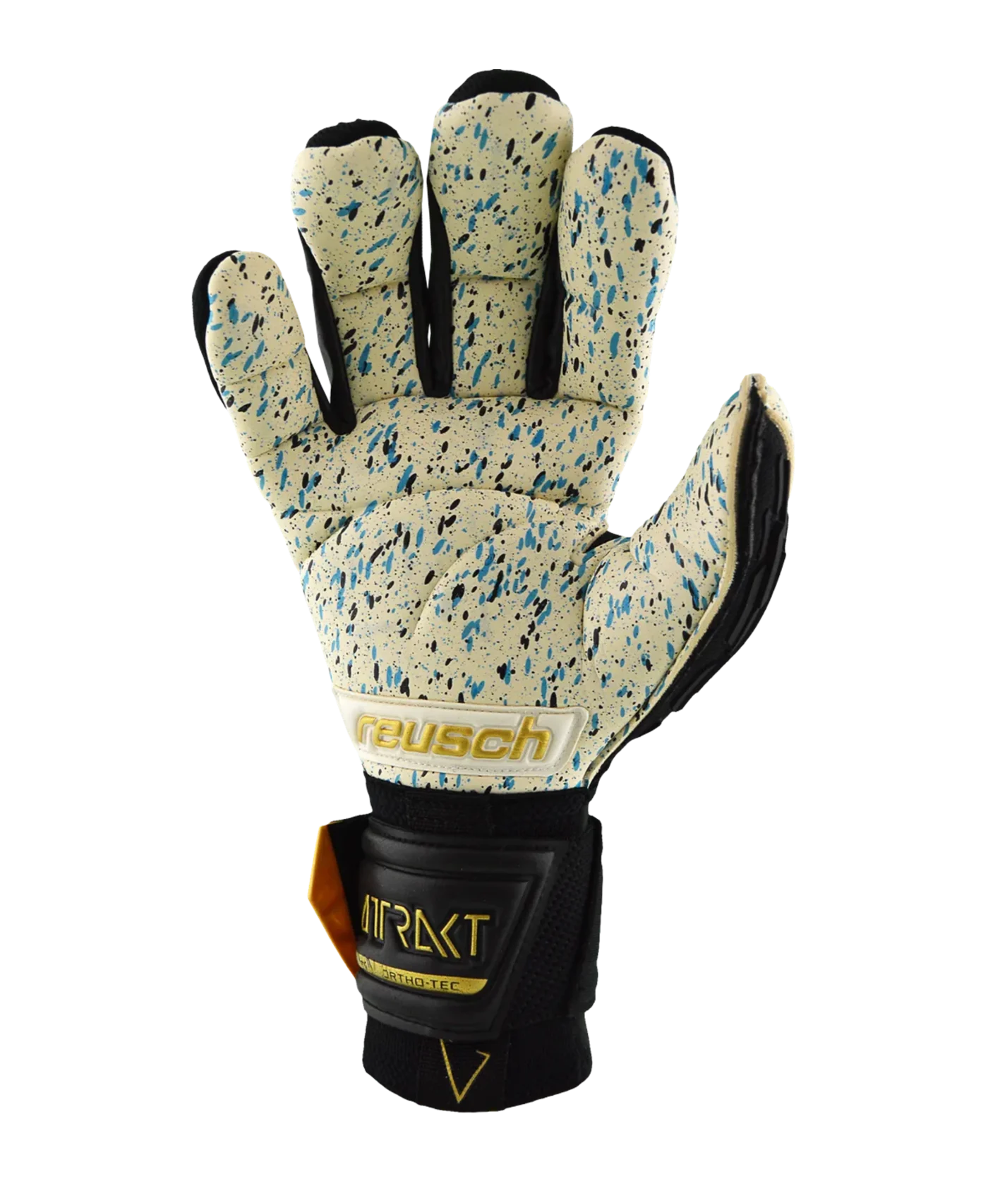 Reusch Attrakt Freegel Fusion Ortho-Tec TW-Handschuhe Night Spark 2024 Schwarz Gold F7707