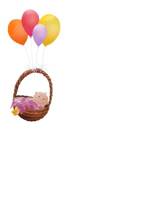 Patricia Hooning | Geboortekaart | Ballonnen | Girl!