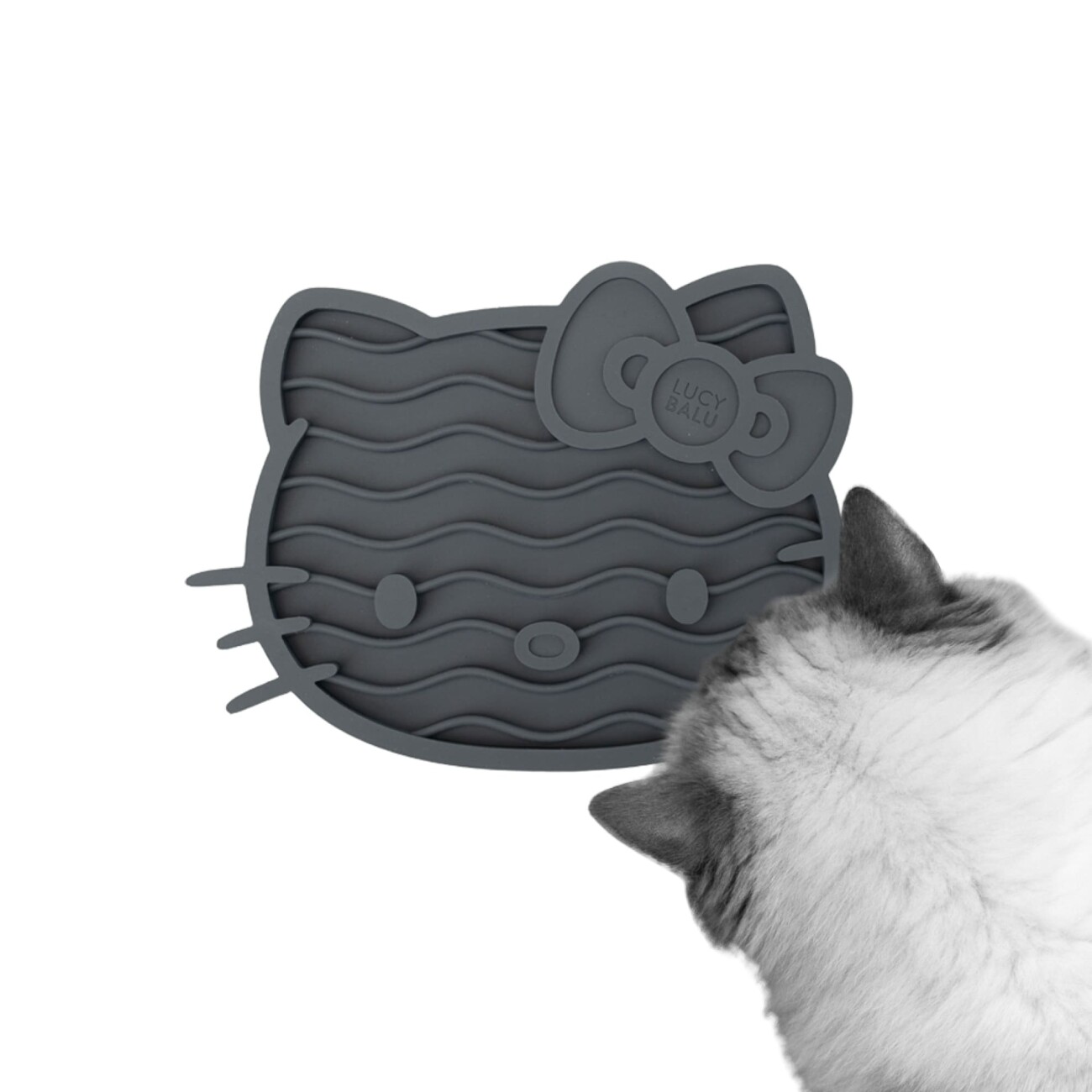 LucyBalu ZENCAT Katzen Schleckmatte - Hello Kitty Edition anthrazit