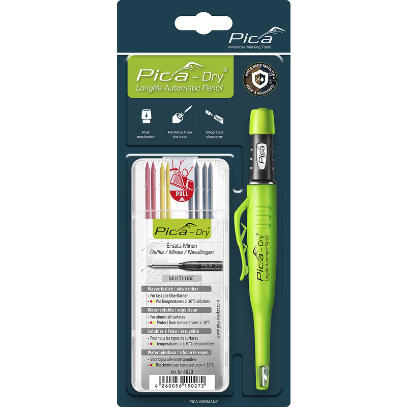 Pica Dry 3030 markeerpotlood set Multi 9-delig