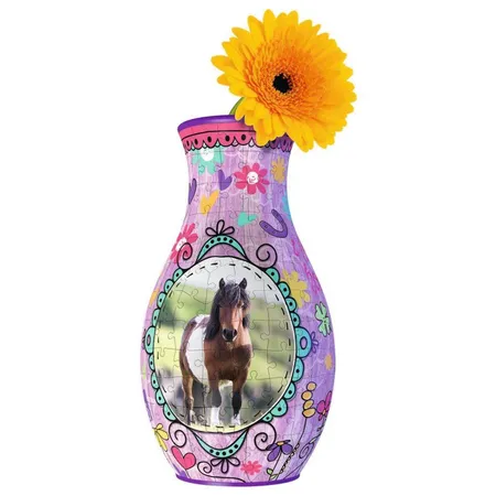Ravensburger Puzzle Girly Girl Edition Blumenvase Pferde, 216 Teile