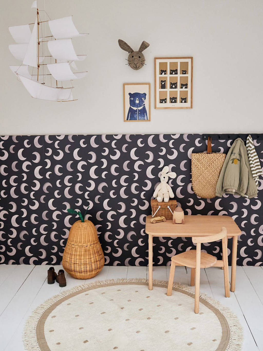 kindervloerkleed Puck Dots (Ø130 cm)