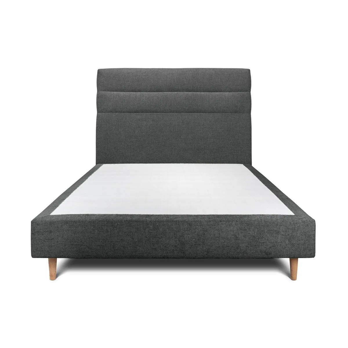 Sommeil de Plomb Lit 150x200 cm - Tissu Gris Anthracite