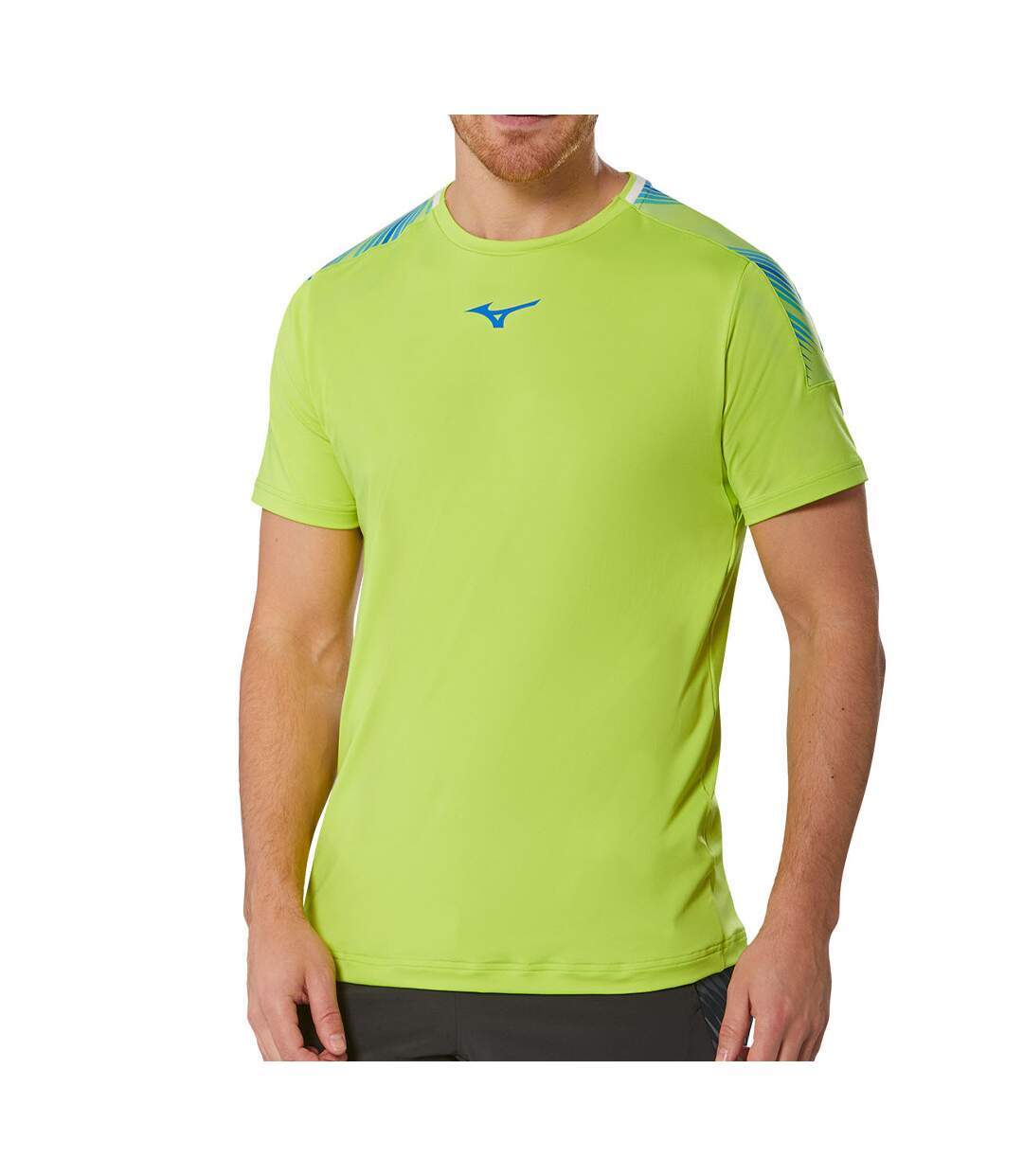 T-shirt de Tennis Vert Pomme Homme Mizuno Shadow