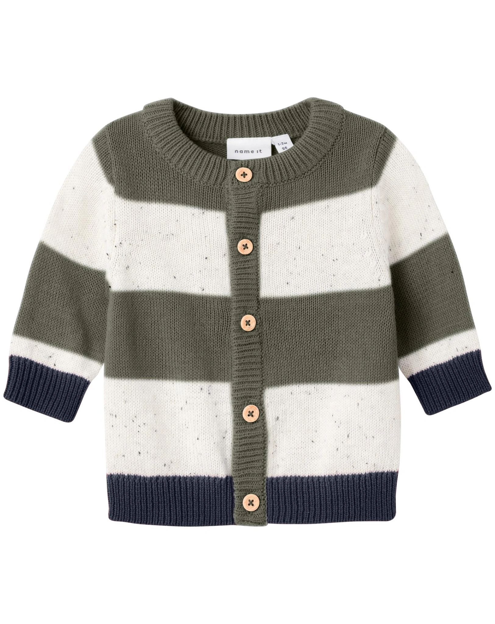 Strickjacke NBMTETIM BLOCKS in dusty olive