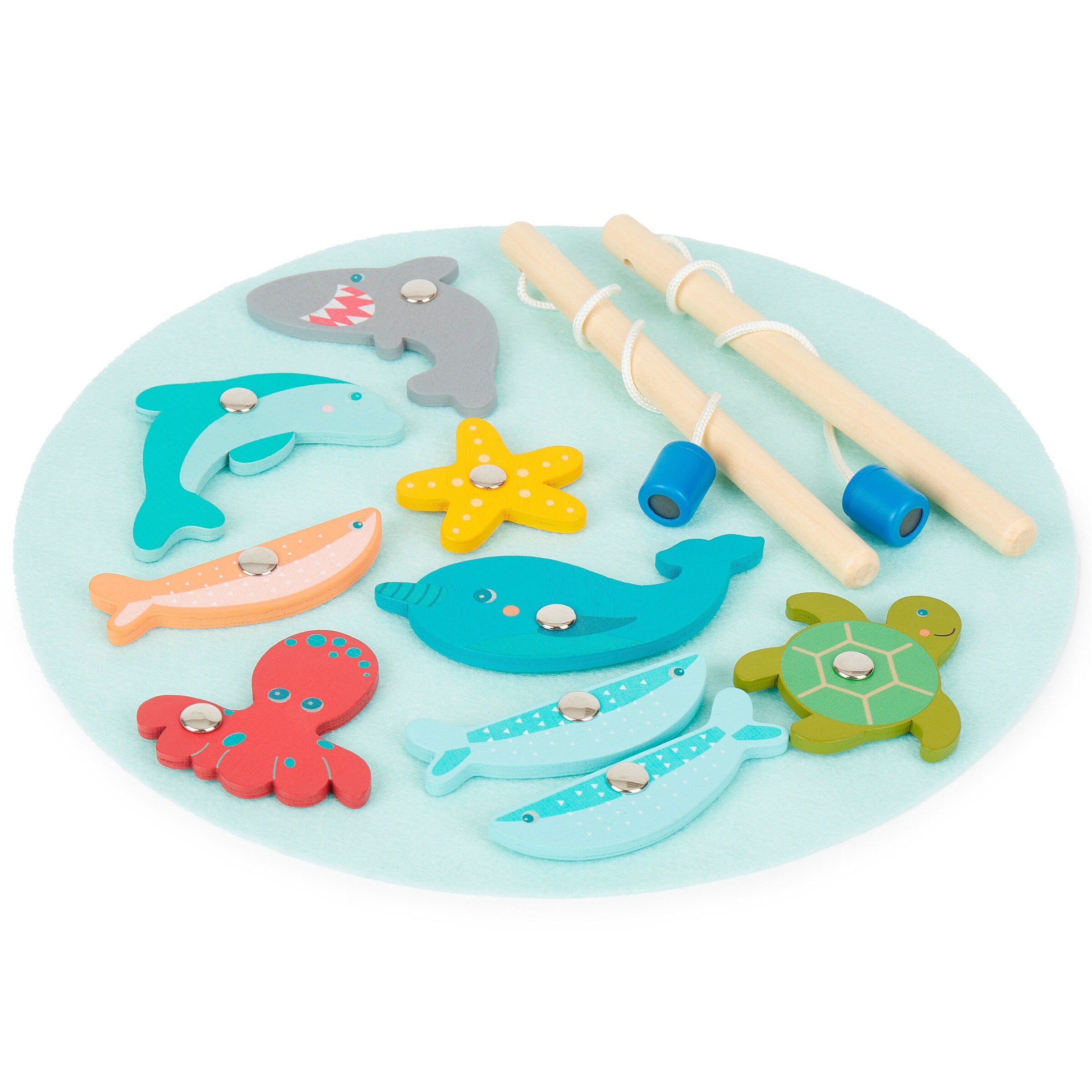 Bieco Magnet Spiel Fische Angeln - ab 12 Monate Mehrfarbig