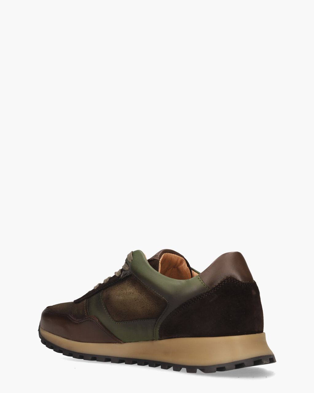 Cypres Uriel Bruin/Groen Herensneakers