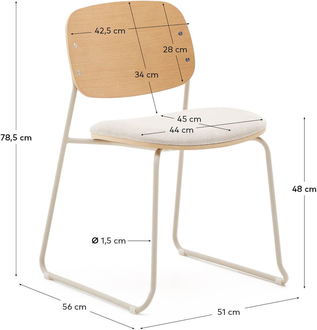 Kave Home   Meli Eetkamerstoel