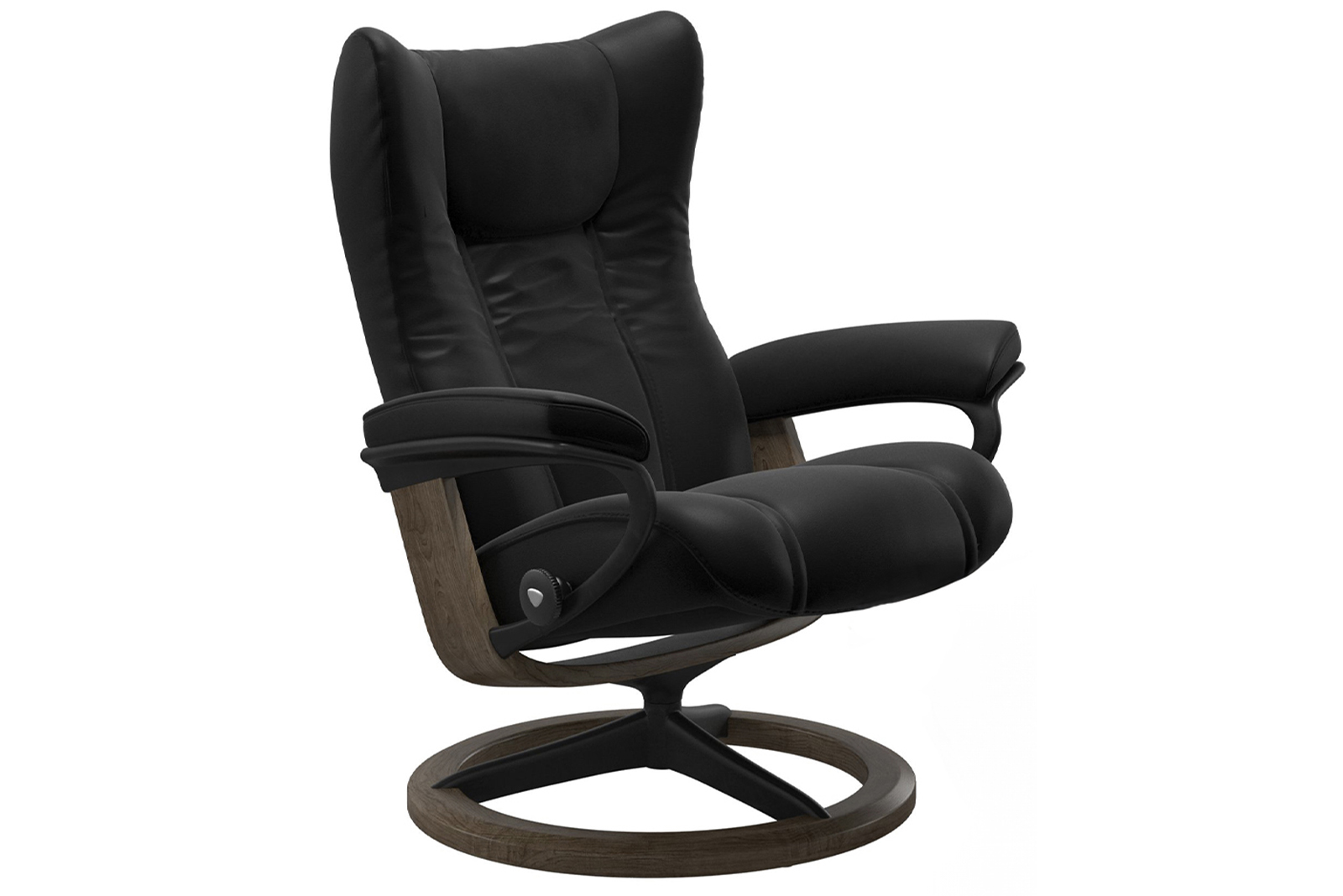 Wing lenestol I hud Batick Black - Signature - Matt sort - Smoked Oak