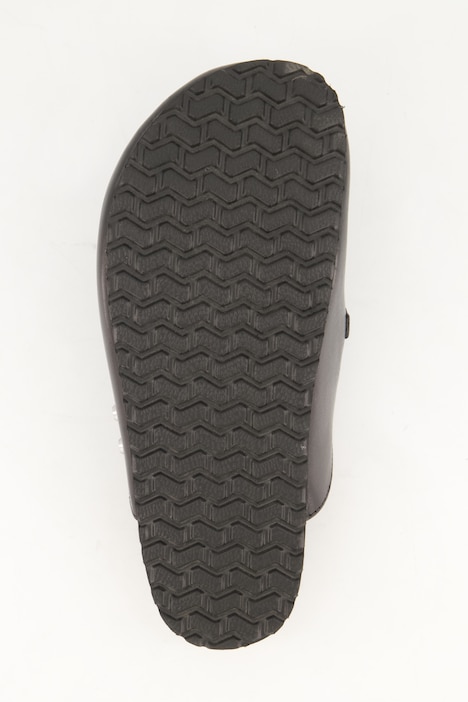 Leder-Mules, Pantoletten, Zierkette, Lederfutter, Weite H