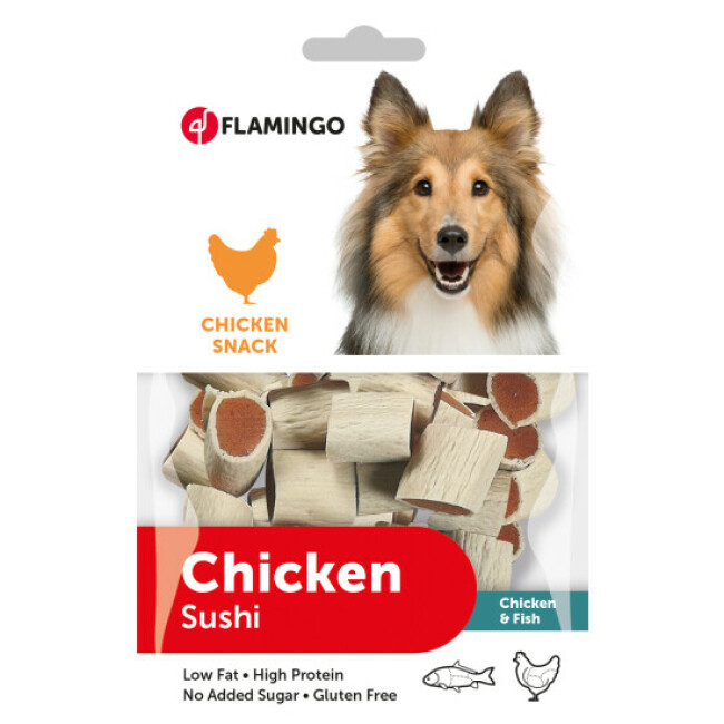 Chick'n Sushi Flamingo pour chiens
