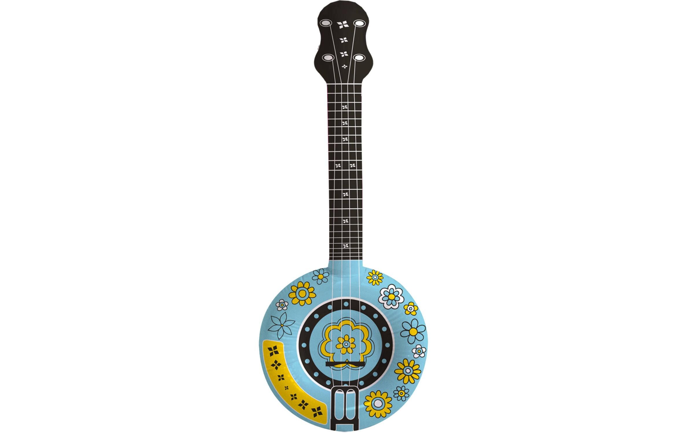 Aufblasbares Accessoire Banjo Blau/Gelb/SchwarzAufblasbares Saiteninstrument