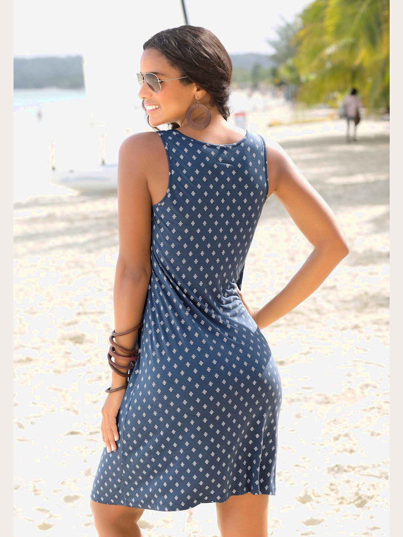 Robe de plage imprimé graphique