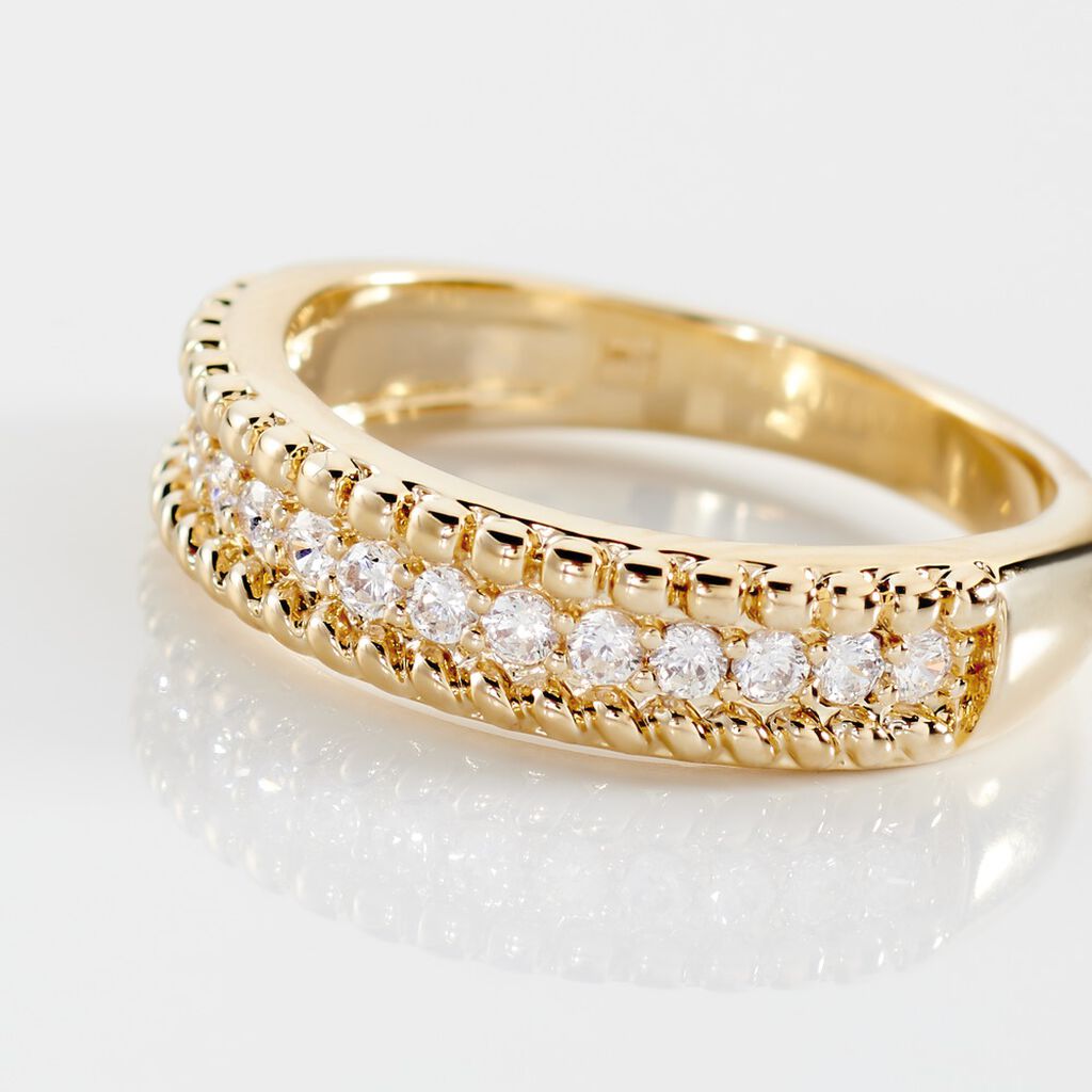 Bague Marie-baptistine Plaqué Or Jaune Oxyde De Zirconium