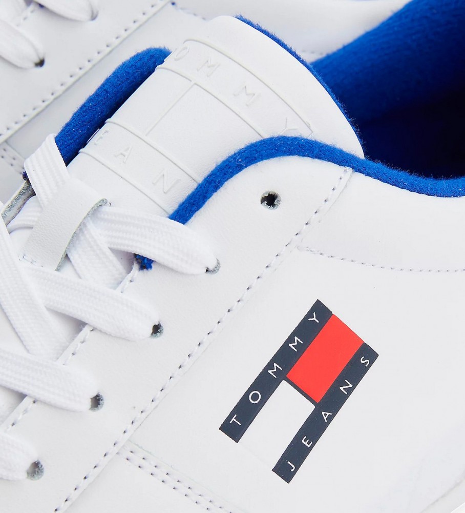Tênis Tommy Jeans Essential Retro de couro branco