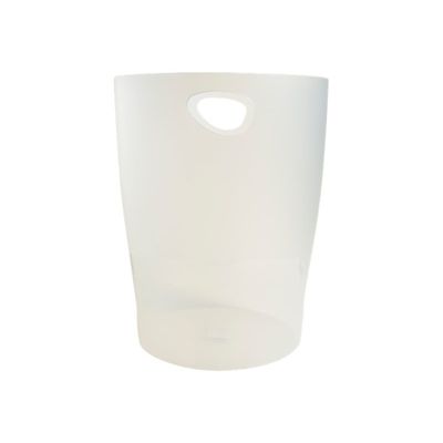 Exacompta Ecobin - Corbeille à papier 15L - blanc glacé translucide