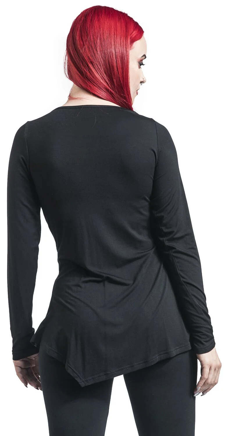 Gothicana X Anne Stokes - Haut manches longues avec look double épaisseur | Gothicana by EMP T-shirt manches longues