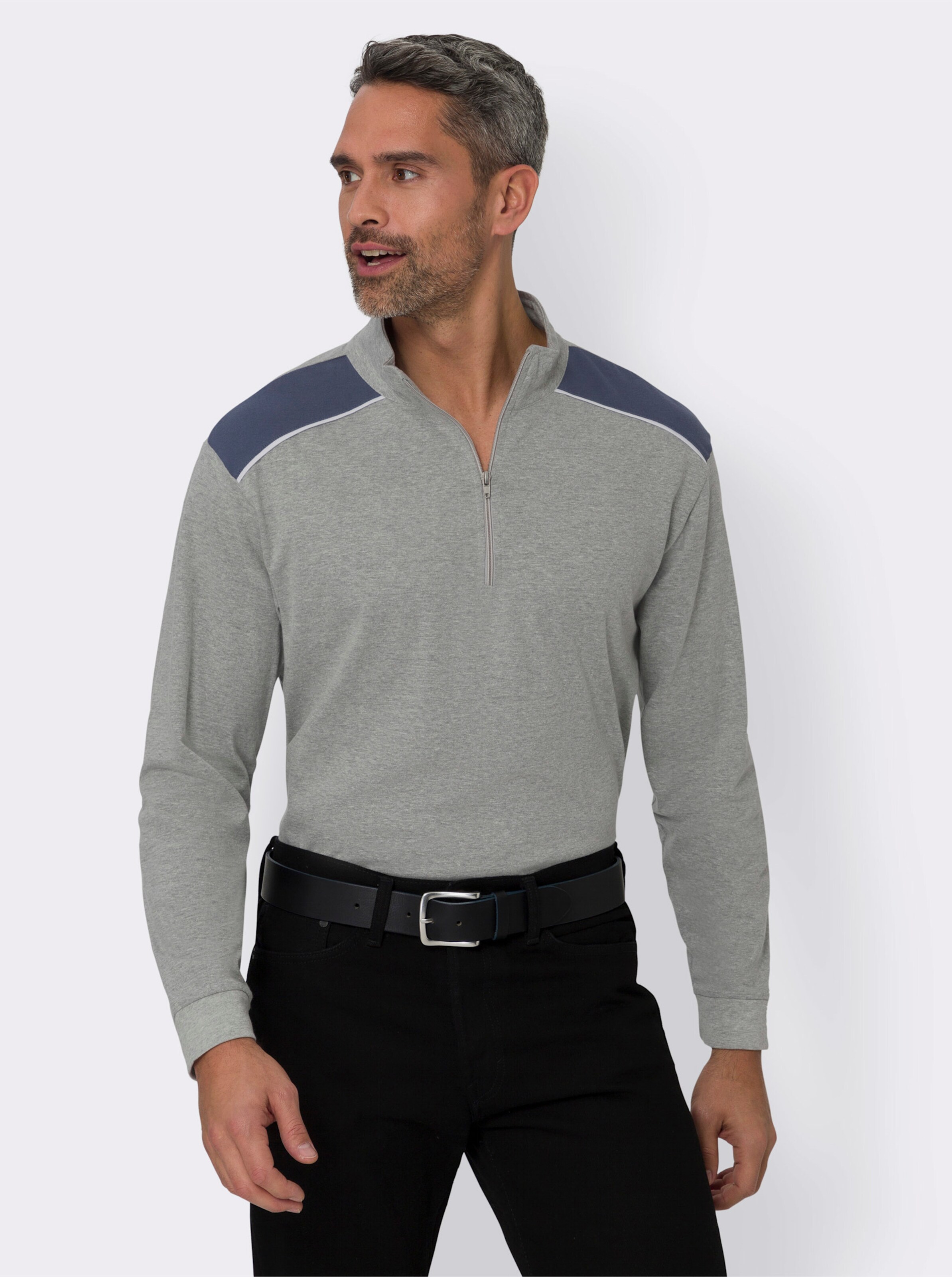 Stehkragen-Shirt