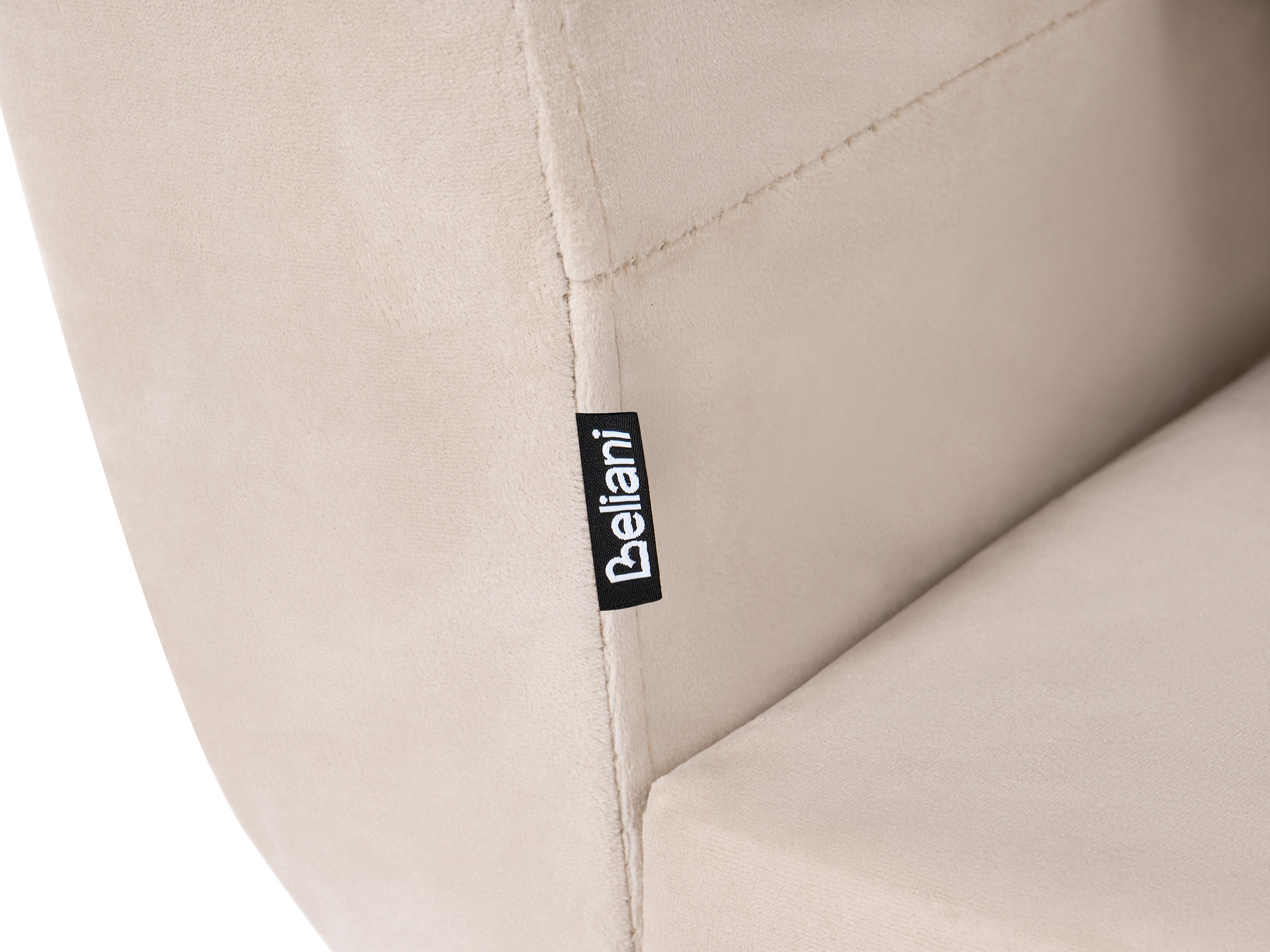 Slaapbank 3-zits EINA Fluweel Lichtbeige