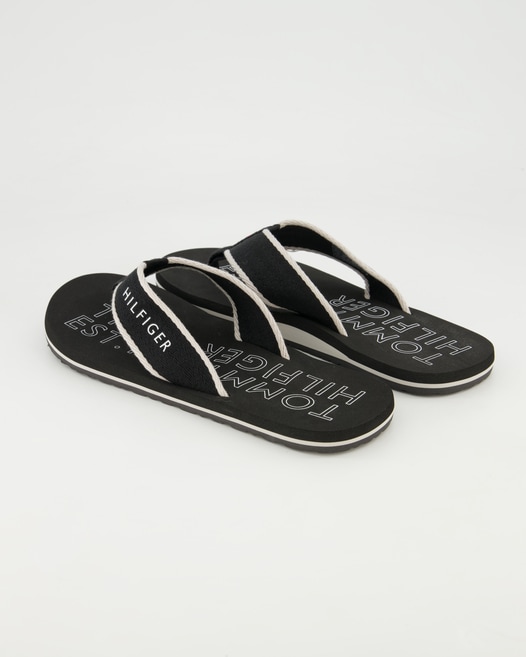 Tommy Hilfiger Sporty Beach Sandal Zehentrenner in Schwarz