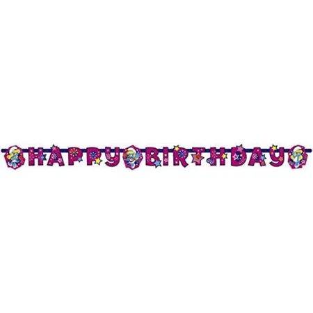 amscan Partykette Schlumpfine Happy Birthday, 180 x 15 cm